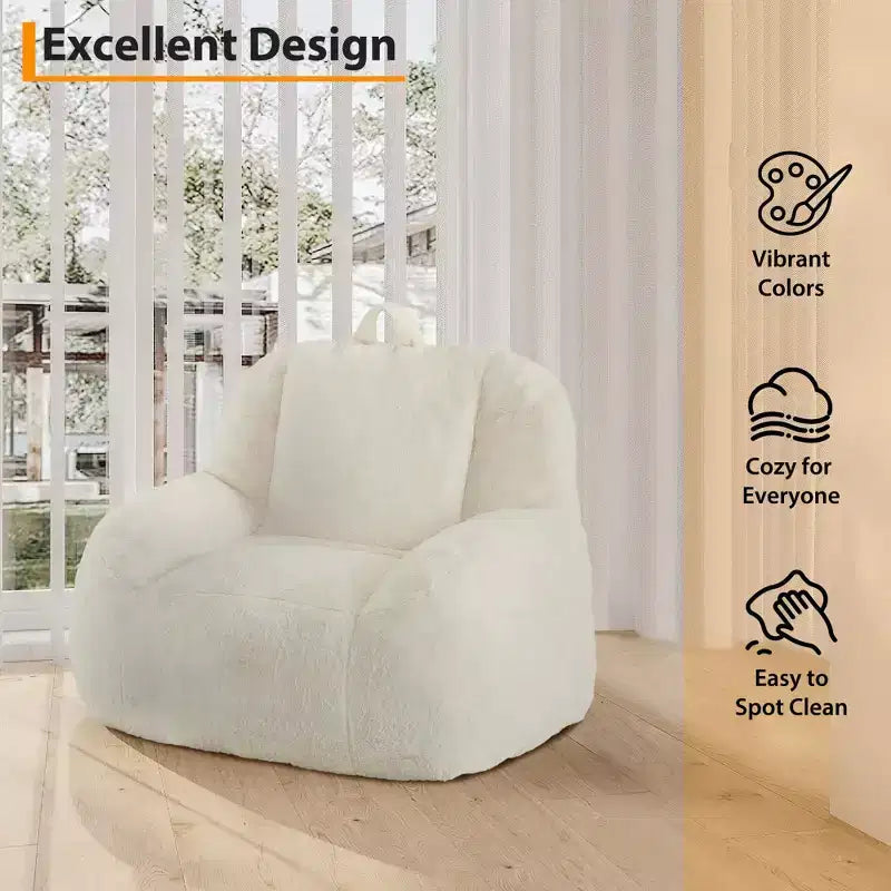 Grand pouf géant - Canapé de sol confortable avec rembourrage pour adultes/adolescents dans le salon/salle de jeux/sous-sol