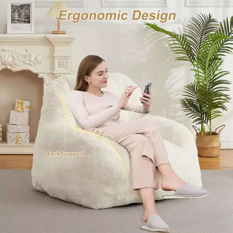 Grand pouf géant - Canapé de sol confortable avec rembourrage pour adultes/adolescents dans le salon/salle de jeux/sous-sol