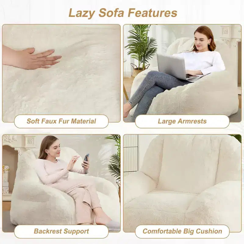 Grand pouf géant - Canapé de sol confortable avec rembourrage pour adultes/adolescents dans le salon/salle de jeux/sous-sol
