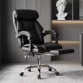 GDFStudio Faina Faux Leather Swivel Adjustable Height Executive Office Chair with Foot Rest
