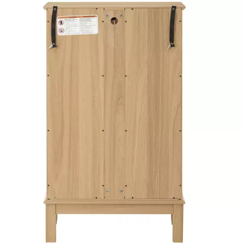 MAYEERTY Kitchen Pantry Cabinet Solid Wood 4 Adjustable Shelves Enclosed Doors