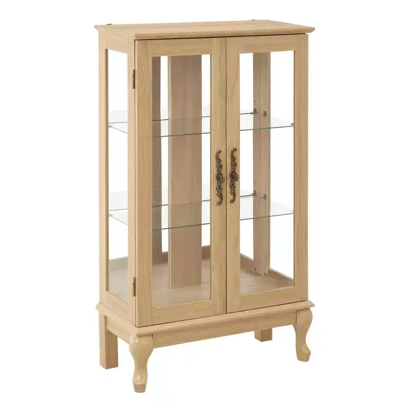 MAYEERTY Kitchen Pantry Cabinet Solid Wood 4 Adjustable Shelves Enclosed Doors