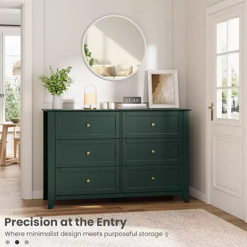 Commode à 6 tiroirs profonds, commodes modernes en bois, pour entrée, salon