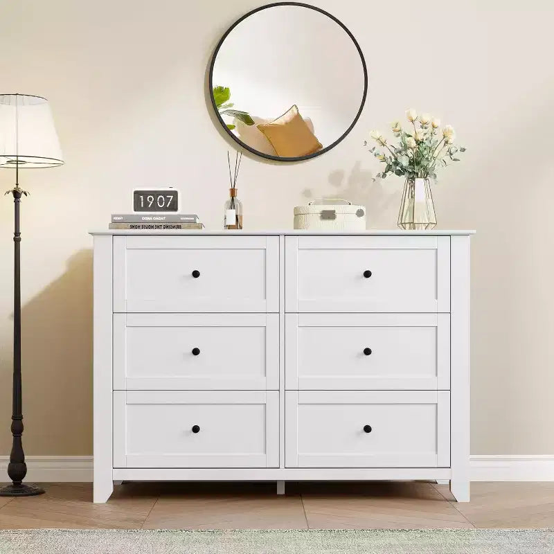 Commode à 6 tiroirs profonds, commodes modernes en bois, pour entrée, salon
