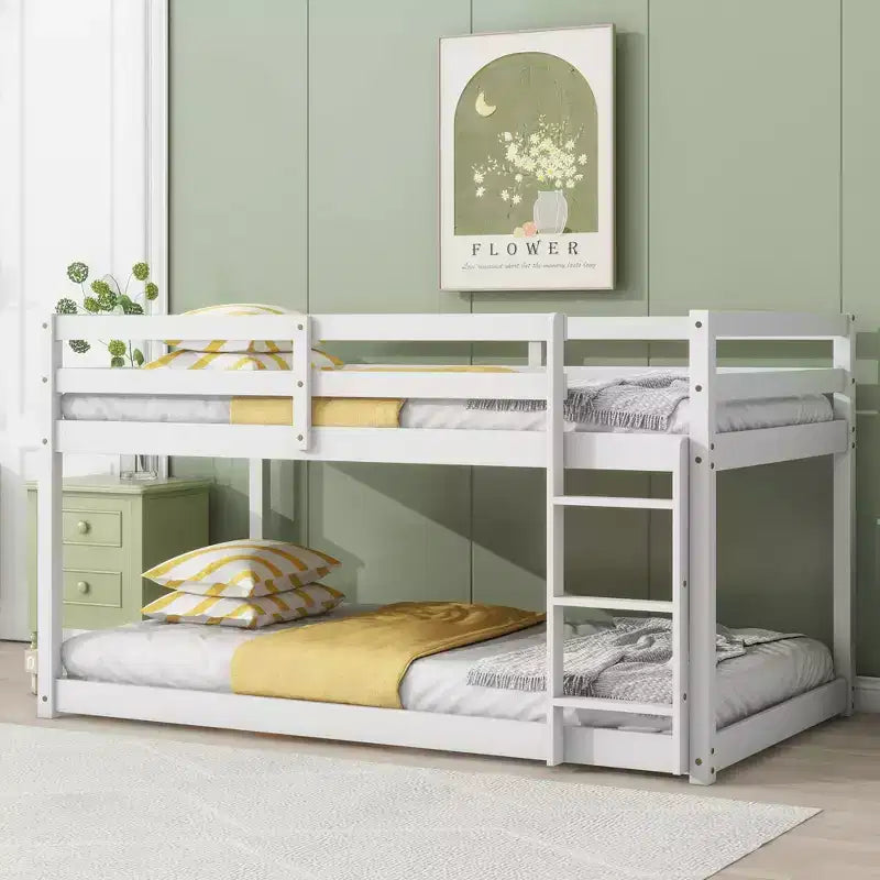 MAYEERTY Full Bed Frame Soft-Close Drawers High Weight Capacity Solid Rubberwood