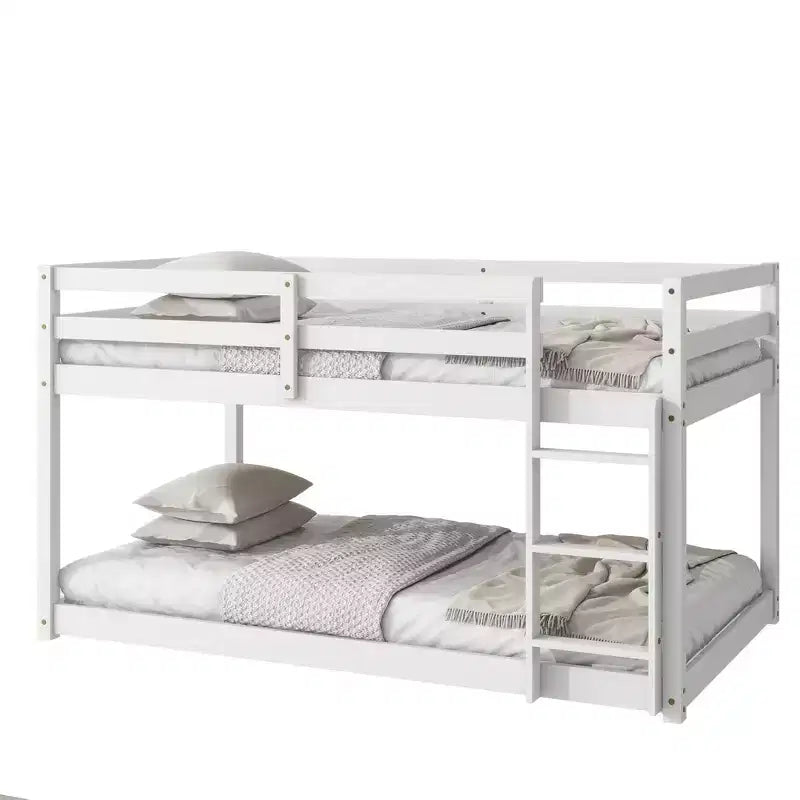 MAYEERTY Full Bed Frame Soft-Close Drawers High Weight Capacity Solid Rubberwood