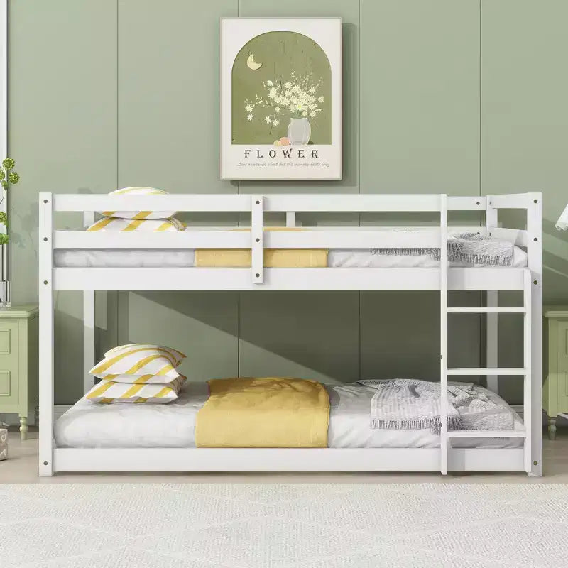 MAYEERTY Full Bed Frame Soft-Close Drawers High Weight Capacity Solid Rubberwood