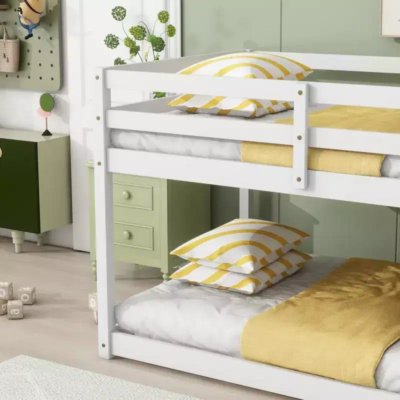MAYEERTY Full Bed Frame Soft-Close Drawers High Weight Capacity Solid Rubberwood
