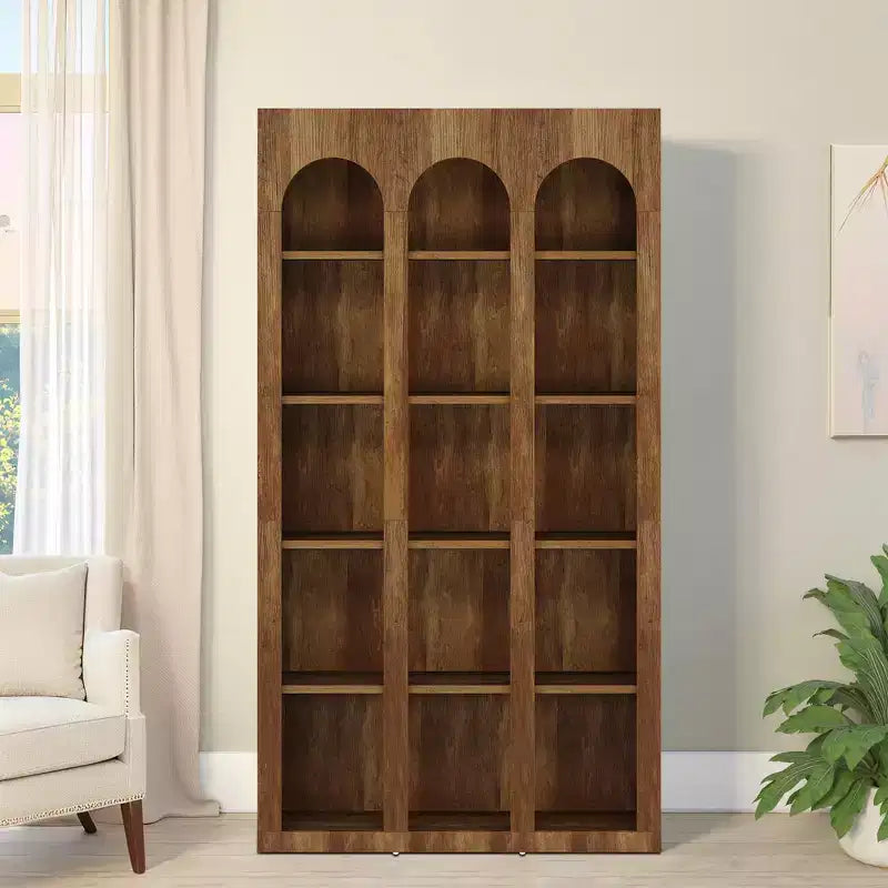 MAYEERTY Freestanding Retro Bookcase for Office Living Room Bedroom Library