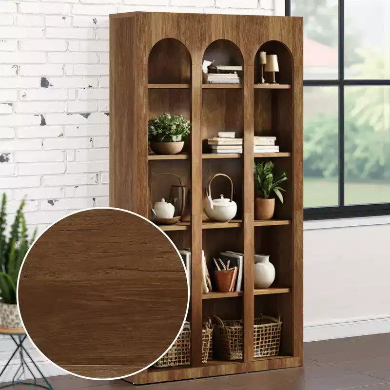 MAYEERTY Freestanding Retro Bookcase for Office Living Room Bedroom Library
