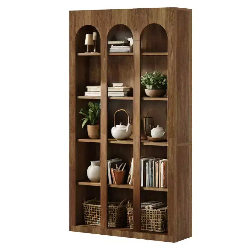 MAYEERTY Freestanding Retro Bookcase for Office Living Room Bedroom Library