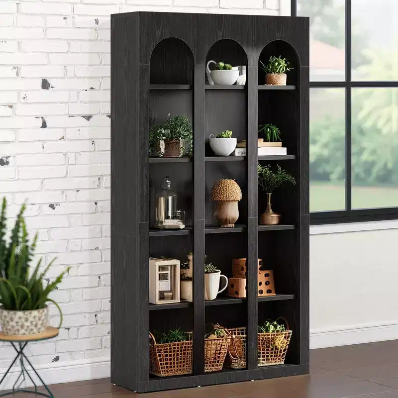MAYEERTY Freestanding Retro Bookcase for Office Living Room Bedroom Library