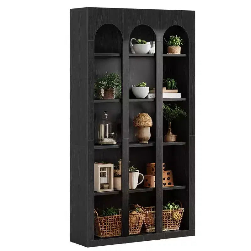 MAYEERTY Freestanding Retro Bookcase for Office Living Room Bedroom Library
