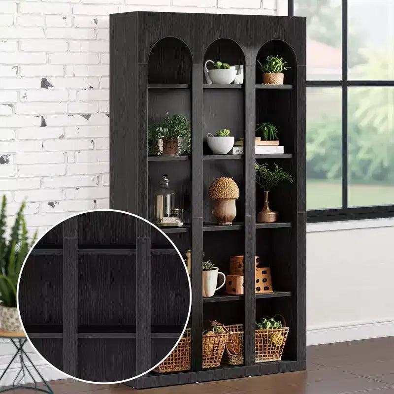 MAYEERTY Freestanding Retro Bookcase for Office Living Room Bedroom Library