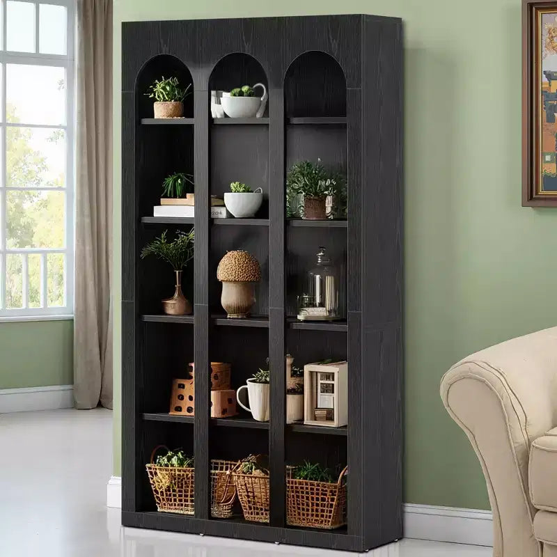 MAYEERTY Freestanding Retro Bookcase for Office Living Room Bedroom Library