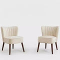 Modern Accent Chair Set of 2 Mid-Century, Velvet Upholstered Chair with Thick Cushion, Living Room Bedroom Home Decor