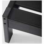 Polytrends Birchwood Sedia senza braccioli da esterno per patio con seduta profonda in HDPE per tutte le stagioni, nera con cuscini (1 pezzo)