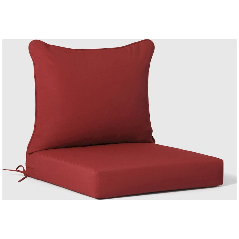 Polytrends Birchwood Sedia senza braccioli da esterno per patio con seduta profonda in HDPE per tutte le stagioni, nera con cuscini (1 pezzo)