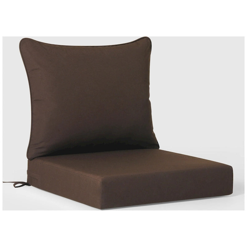 Polytrends Birchwood Sedia senza braccioli da esterno per patio con seduta profonda in HDPE per tutte le stagioni, nera con cuscini (1 pezzo)