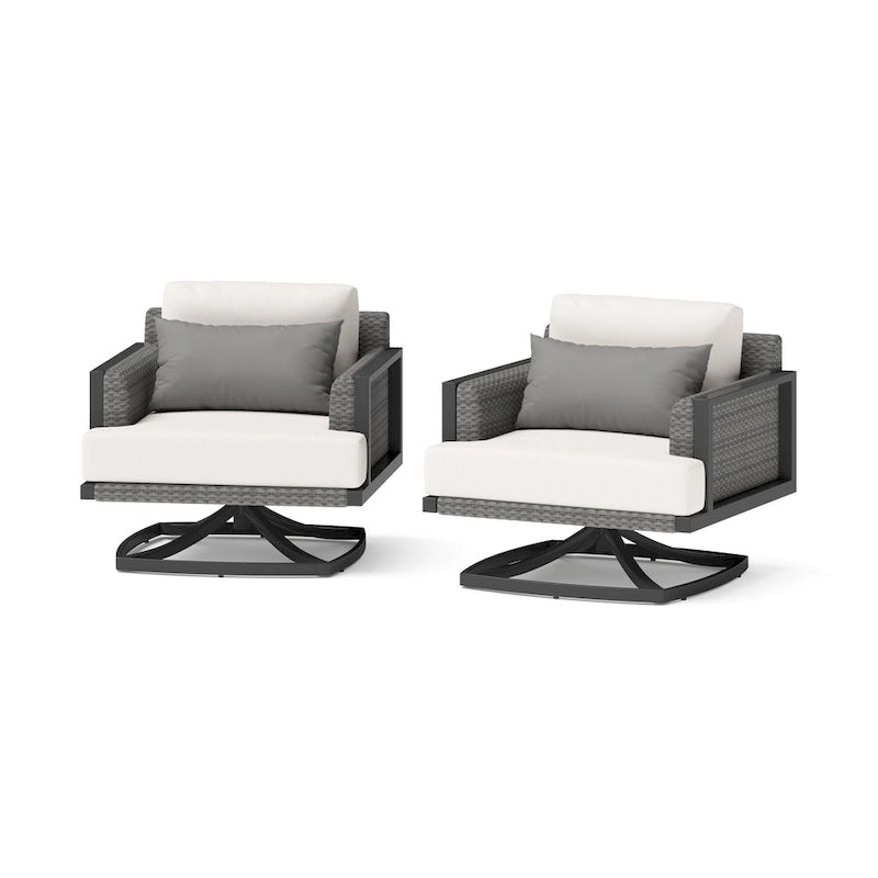 Vistano 2 Piece Sunbrella Outdoor Patio Club Chairs Set - Gray
