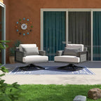 Set di 2 sedie a sdraio Vistano da esterno con tessuto Sunbrella - Grigio