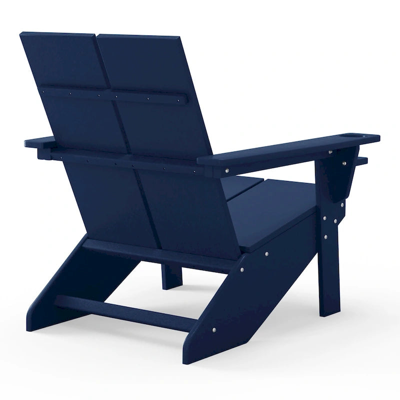 Polytrends Coastin Sedia Adirondack Moderna in Polietilene (Set di 4), Nero
