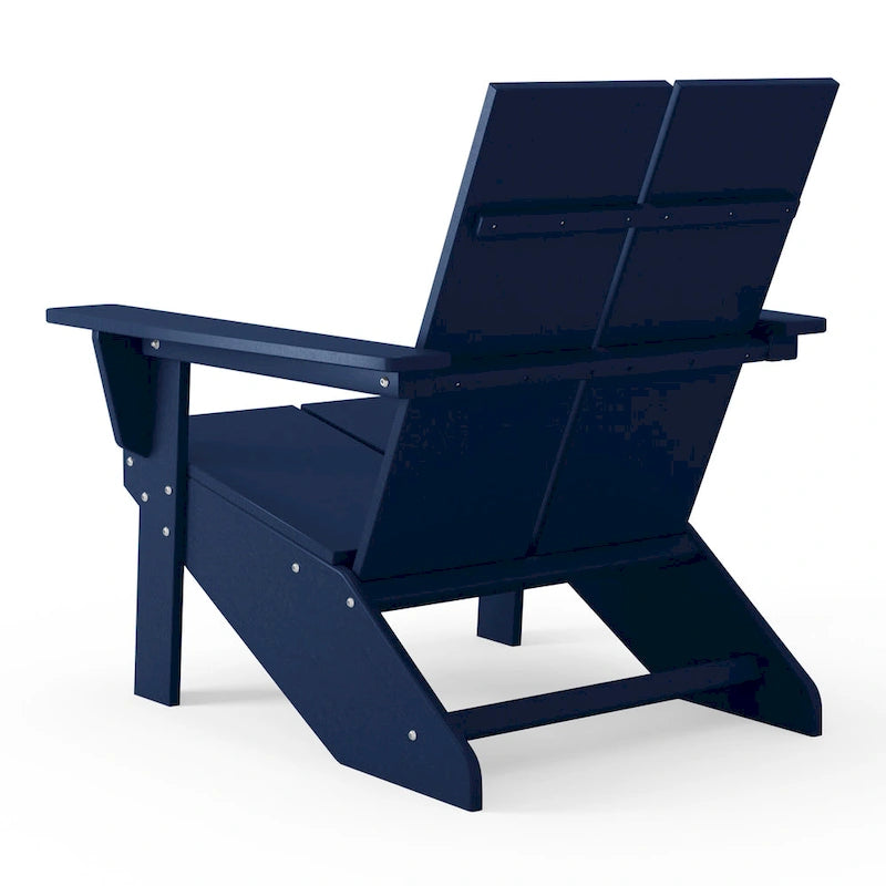 Polytrends Coastin Sedia Adirondack Moderna in Polietilene (Set di 4), Nero