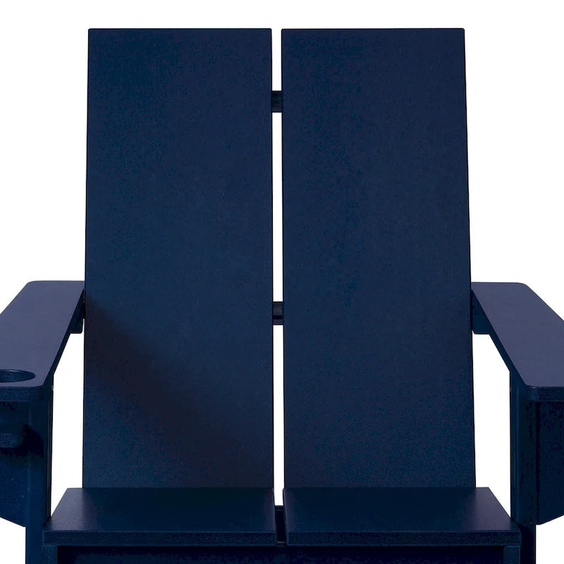 Polytrends Coastin Sedia Adirondack Moderna in Polietilene (Set di 4), Nero