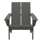 Polytrends Coastin Sedia Adirondack Moderna in Polietilene (Set di 4), Nero