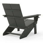 Polytrends Coastin Sedia Adirondack Moderna in Polietilene (Set di 4), Nero