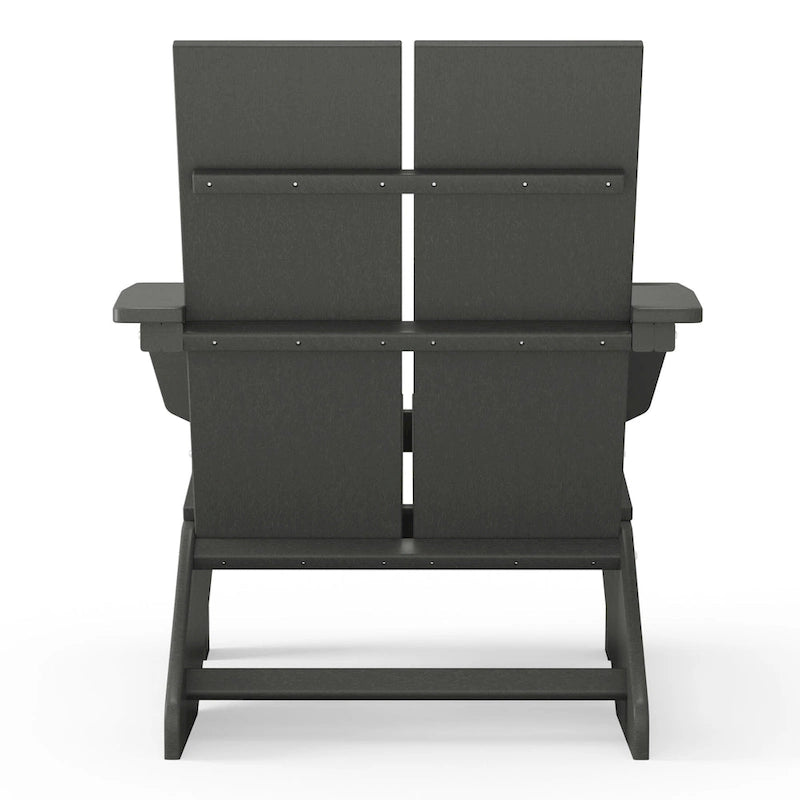 Polytrends Coastin Sedia Adirondack Moderna in Polietilene (Set di 4), Nero