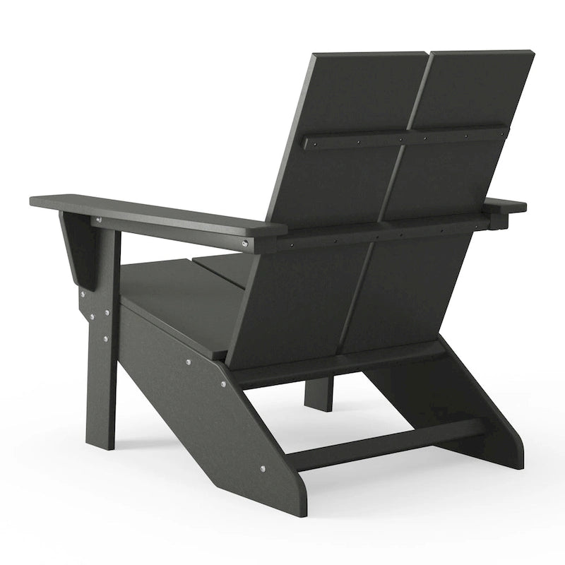 Polytrends Coastin Sedia Adirondack Moderna in Polietilene (Set di 4), Nero
