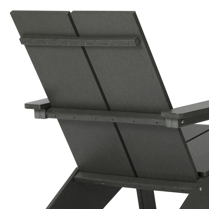 Polytrends Coastin Sedia Adirondack Moderna in Polietilene (Set di 4), Nero