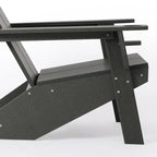 Polytrends Coastin Sedia Adirondack Moderna in Polietilene (Set di 4), Nero
