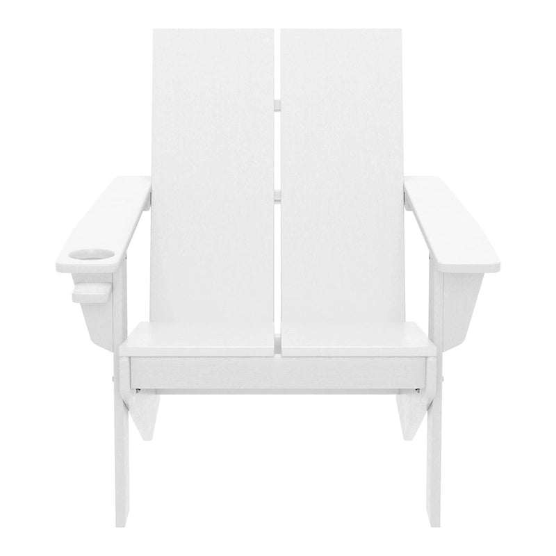 Polytrends Coastin Sedia Adirondack Moderna in Polietilene (Set di 4), Nero