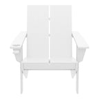 Polytrends Coastin Sedia Adirondack Moderna in Polietilene (Set di 4), Nero