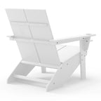 Polytrends Coastin Sedia Adirondack Moderna in Polietilene (Set di 4), Nero