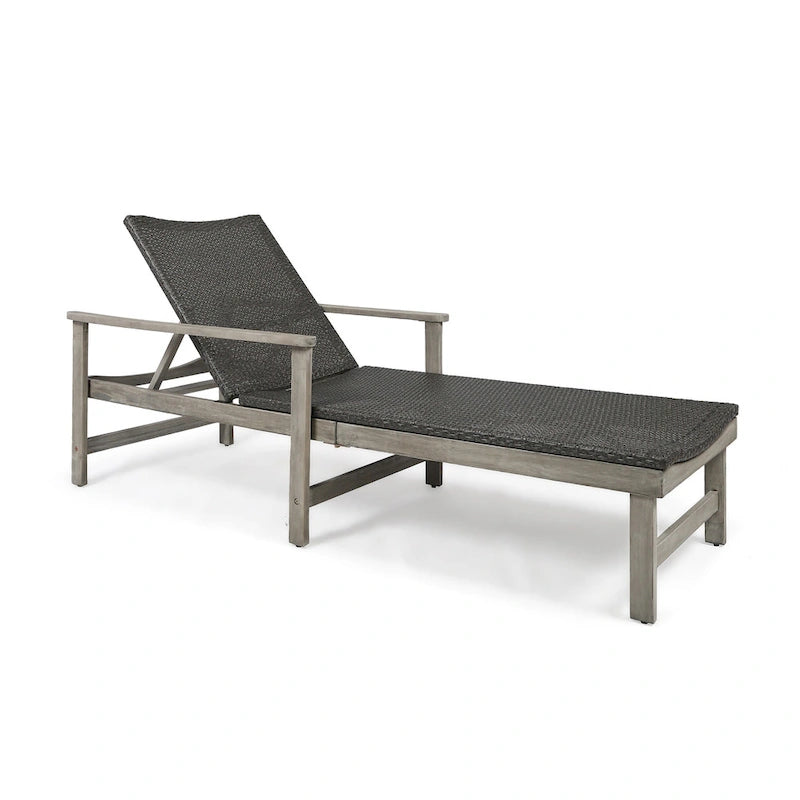 Hampton Wood + Chaise Longue in Vimini