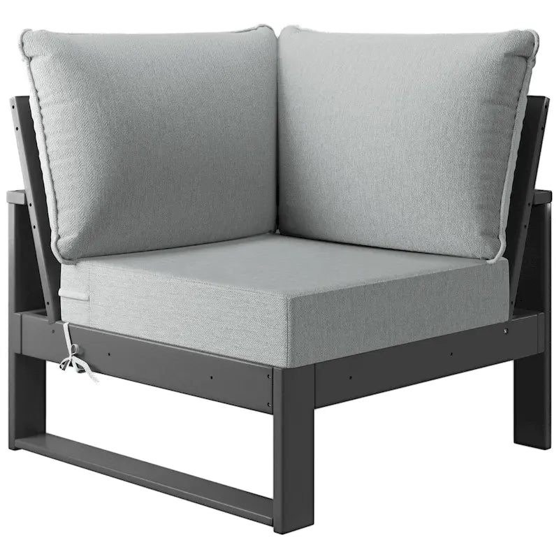 Polytrends Endless Patio, sedia angolare profonda con telaio grigio