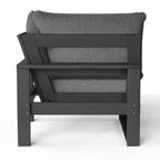 Polytrends Endless Patio, sedia angolare profonda con telaio grigio