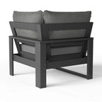 Polytrends Endless Patio, sedia angolare profonda con telaio grigio