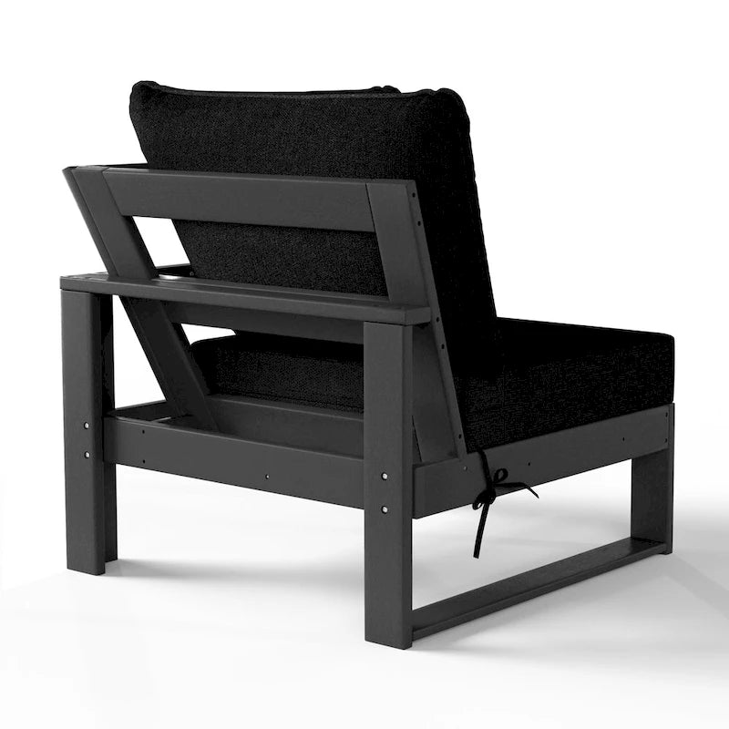 Polytrends Endless Patio, sedia angolare profonda con telaio grigio
