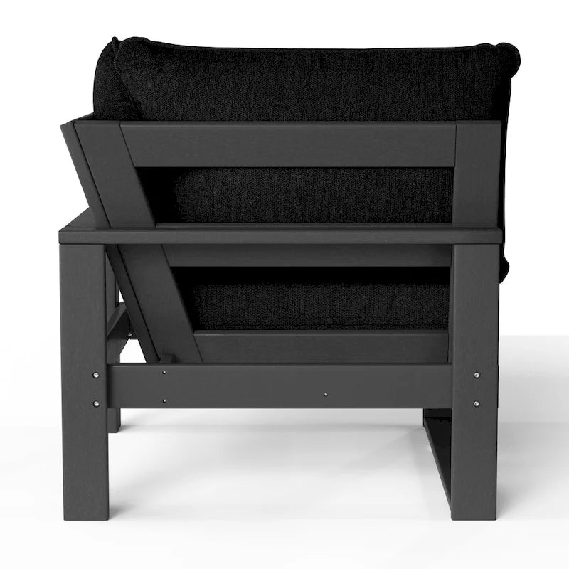 Polytrends Endless Patio, sedia angolare profonda con telaio grigio