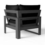Polytrends Endless Patio, sedia angolare profonda con telaio grigio
