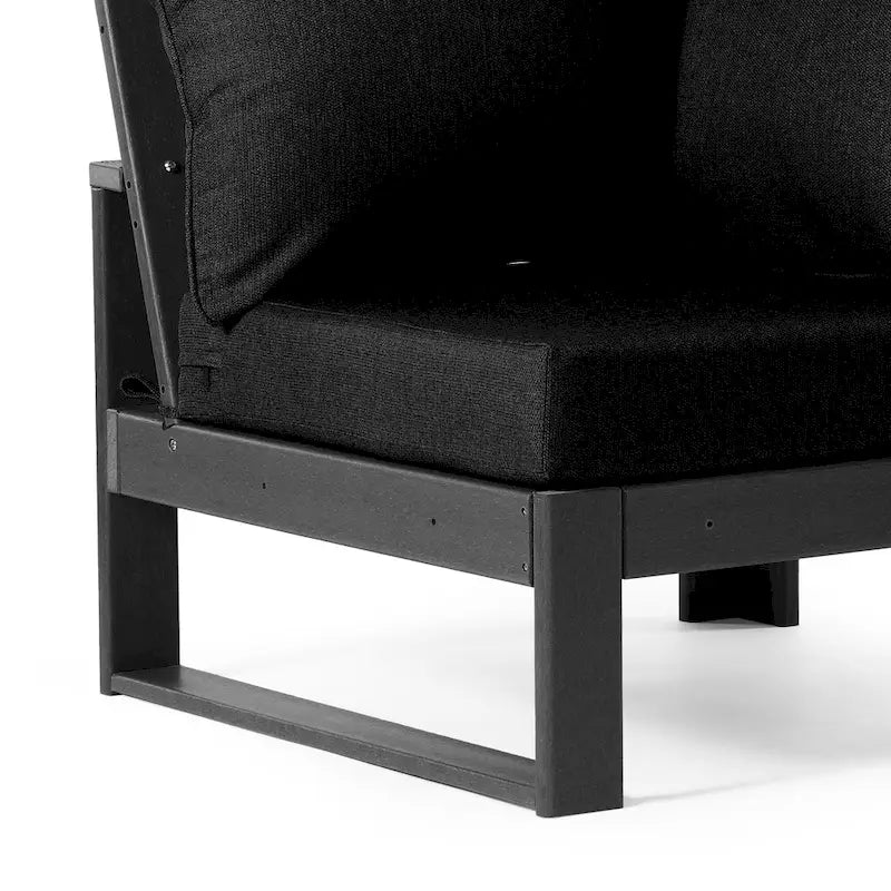 Polytrends Endless Patio, sedia angolare profonda con telaio grigio