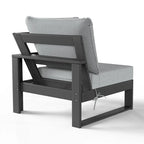 Polytrends Endless Patio, sedia angolare profonda con telaio grigio