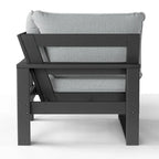 Polytrends Endless Patio, sedia angolare profonda con telaio grigio