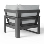 Polytrends Endless Patio, sedia angolare profonda con telaio grigio