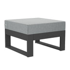 Set da salotto profondo Polytrends Endless Patio 5 pezzi con pouf con struttura grigia