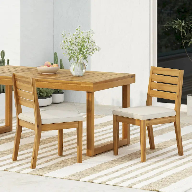 Sedia da pranzo senza braccioli da esterni (Set da 2)